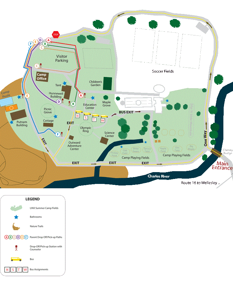 Map Mass Hort Elm Bank Campus LINX Camps Wellesley, MA